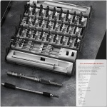 کیت ابزار حرفه ای تعمیر مغناطیسی Anspect 128 in 1 پیچ گوشتی برای کامپیوتر، لپ تاپ - Image 2