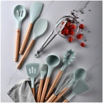 ابزار ظروف چوبی 11 عددی ComCreate سیلیکونی آشپزی برای ظروف نچسب - Image 2