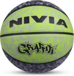 توپ گرافیتی بسکتبال مشکی و سبز برند NIVIA سایز - 7