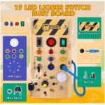 تخته شلوغ چوبی کودک با 8 کلید چراغ LED - Image 3
