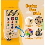 تخته شلوغ چوبی کودک با 8 کلید چراغ LED - Image 2
