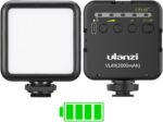 نور ویدئویی LED ULANZI VL49 2000 میلی‌آمپر ساعتی با 3 کفش سرد، پنل نور نرم قابل شارژ، نورپردازی عکاسی قابل حمل برای دوربین DJI OSMO Sony DSLR Canon GoPro Vlogging