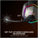 هدست گیمینگ USB EKSA برای رایانه شخصی - هدفون رایانه با صدای فراگیر 7.1 استریو حذف نویز میکروفون/میکروفون نور RGB - هدفون بازی برای لپ تاپ کنسول PS4/PS5، سیمی - Image 4