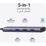 UGREEN Revodok USB C Hub با شارژ PD 100W [کابل بافته]، آداپتور نوع C به HDMI 4K30Hz، 3 پورت USB A، هاب چند پورت برای آیفون 17، ویندوز، مک بوک، تبلت، آی پد/مانیتور هوا، پروژکتور - Image 2