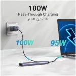 UGREEN Revodok USB C Hub با شارژ PD 100W [کابل بافته]، آداپتور نوع C به HDMI 4K30Hz، 3 پورت USB A، هاب چند پورت برای آیفون 17، ویندوز، مک بوک، تبلت، آی پد/مانیتور هوا، پروژکتور - Image 3