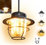 فانوس کمپینگ ORCHID M®Camping قابل شارژ، چراغ کمپینگ یکپارچهسازی با سیستمعامل قابل حمل ضد آب 4 حالت نور (1300-6500K) روشنایی کاهش تدریجی برای کمپینگ، پیاده روی، اضطراری، ماهیگیری