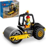غلتک بخار ساخت و ساز LEGO، اسباب بازی وسیله نقلیه برای پسران، دختران و کودکان بالای 5 سال، ست ساختمان کامیون مدل با مینی فیگور کارگر، اسباب بازی های مهندسی، هدیه تولد کوچک ایده 60401