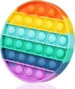 اسباب بازی Pop Fidget Push Pop Bubble Fidget Toy، ابزارهای کاهش استرس و ضد اضطراب برای کودکان و بزرگسالان، اسباب بازی تحریک پذیری حسی برای اوتیسم با نیازهای خاص برای کاهش استرس (رنگارنگ)