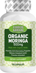 Oladole Natural Moringa 500mg - 120 کپسول، مکمل سوپرغذایی ممتاز برای حمایت از سیستم ایمنی، تقویت انرژی، هضم، متابولیسم، حمایت از شیردهی |