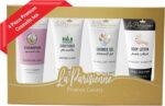 جعبه مسافرتی ECOLYTE+ La Parisienne Premium Luxury، هر کدام 30 میلی لیتر [شامپو، نرم کننده، ژل دوش، لوسیون بدن و ضد عفونی کننده دست] هدایای یونیسکس برای مناسبت ها. - Image 4