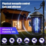Flying Insects Killer Bug Zapper Insect Killer Outdoor، پشه برقی 20W در فضای باز، لامپ ضد آب پشه کش، تله مگس حشرات - Image 3