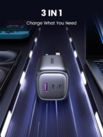 شارژر 3 پورت نوع C UGREEN Nexode 65W، دوشاخه شارژ سریع دیواری USB-C تاشو، آداپتور شارژ لپ تاپ GaN سازگار برای MacBook Air، HP/Dell/Lenovo، iPad، iPhone 17 Pro Max/16، Galaxy S24 Ultra/S23 - Image 4