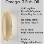 امگا ۳ روغن ماهی آلاسکا اسپورتس ریسرچ (Sports Research Alaskan Omega-3) – حاوی EPA و DHA از ماهی پولاک وحشی آلاسکا، ۹۰ سافت‌ژل - Image 2