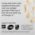 امگا ۳ روغن ماهی آلاسکا اسپورتس ریسرچ (Sports Research Alaskan Omega-3) – حاوی EPA و DHA از ماهی پولاک وحشی آلاسکا، ۹۰ سافت‌ژل - Image 4