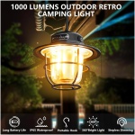 فانوس کمپینگ ORCHID M®Camping قابل شارژ، چراغ کمپینگ یکپارچهسازی با سیستمعامل قابل حمل ضد آب 4 حالت نور (1300-6500K) روشنایی کاهش تدریجی برای کمپینگ، پیاده روی، اضطراری، ماهیگیری - Image 3