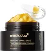مرطوب کننده صورت کپسول طلایی ویتامین C medicube - کپسول لیپوزوم برای چین و چروک، درخشندگی پوست - ژل شفاف برای آبرسانی درخشش - مراقبت از پوست کره ای 1.94 اونس