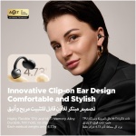 هدفون SOUNDPEATS POP Clip Open Ear، هدفون گیره دار بلوتوث 5.4، راحتی سبک، حذف نویز تماس با هوش مصنوعی با اتصال دوگانه، هدفون های بی سیم صوتی فراگیر، 30H، IPX5، کنترل برنامه - Image 2