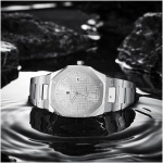 ساعت مچی مردانه SAPPHERO 50M ساعت ضدآب مردانه ساعت نقره ای استیل ضد زنگ آنالوگ کوارتز ژاپنی حرکت هشت ضلعی مینیمالیست لوکس ساعت مچی مردانه مد کلاسیک هدایایی برای مردان - Image 4