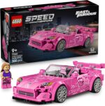 LEGO Speed ​​Champions 2 Fast 2 Furious Honda S2000 - اسباب بازی ماشین صورتی با گرافیک سبک انیمیشن - شامل.