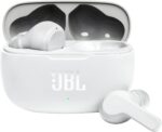 هدفون JBL Wave200 True Wireless Earbud، باس عمیق عمیق، باتری 20H، اتصال دوگانه، تماس بدون دست، دستیار صوتی، تناسب راحت، IPX2 ضد عرق، جیبی مناسب - سفید، JBLW200TWSWHT