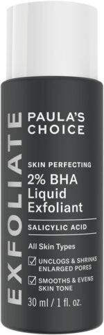 لایه بردار مایع BHA 2% SKIN PERFECTING Paula's Choice - پیلینگ لایه بردار صورت با جوش های سرسیاه و منافذ بزرگ شده مبارزه می کند - با اسید سالیسیلیک - پوست های مختلط و چرب - 30 میلی لیتر