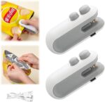 دستگاه پرس مینی وکیوم قابل حمل، 2 در 1 USB قابل شارژ با آب بندی و برش حرارتی مغناطیسی برای خانه، آشپزخانه، غذا، تنقلات، چیپس، ذخیره سازی تازه، سیلر کیسه های پلاستیکی (چند رنگ)