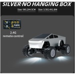 تریلر Mini RC Pick-Up، ریموت کنترل اسباب بازی ماشین آلیاژی 1/64 برای کودکان، کامیون آفرود تمام زمینی 2.4 گیگاهرتز با نور بدنه LED، آبی - Image 2