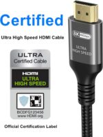 کابل HDMI 10K 8K 4K 48 گیگابیت بر ثانیه 2M، کابل HDMI® فوق‌العاده پرسرعت 4K 240 هرتز 144 هرتز 8K 60 هرتز 0.01 میلی‌ثانیه HDR10+ ARC eARC HDCP2.3 Netflix Roku تلویزیون مانیتور PC پروژکتور 4 پروژکتور PS5 - Image 2