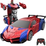 اسباب‌بازی‌های Spider Transform RC Cars با چراغ‌های چشمی و زیر بدنه، تغییر شکل یک دکمه ماشین کنترل از راه دور 2.4 گیگاهرتز، اسباب‌بازی‌های روبات با چرخش سریع 360 درجه هدایای تولد برای پسران 3 4 5 6 7 8 9 10 ساله 4-7 8-12