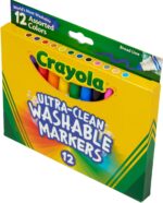 Crayola 12 Count Ultra-Clean قابل شستشو، نشانگرهای متنوع، خط گسترده، Colormax - Image 4