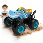 Monster Truck Toys - کامیون هیولا با کنترل از راه دور با نور و موسیقی، اسباب بازی دایناسور برای کودکان، کامیون RC در مقیاس 1:20 با چرخش و رانش 360 درجه، ماشین کنترل از راه دور برای پسران 4-7 (آبی آسمان)