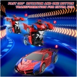 اسباب‌بازی‌های Spider Transform RC Cars با چراغ‌های چشمی و زیر بدنه، تغییر شکل یک دکمه ماشین کنترل از راه دور 2.4 گیگاهرتز، اسباب‌بازی‌های روبات با چرخش سریع 360 درجه هدایای تولد برای پسران 3 4 5 6 7 8 9 10 ساله 4-7 8-12 - Image 2