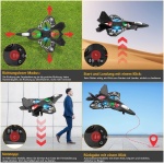 AASHZ RC Plane L0712، هواپیمای کنترل از راه دور 2.4 گیگاهرتز با چراغ های LED، جت اسباب بازی آسان برای پرواز برای کودکان و بزرگسالان، هواپیمای شکاری فوم بادوام، هدیه قابل شارژ USB برای پسران - Image 3