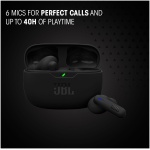 JBL Wave Beam 2 Noise Canceling Adaptive with Smart Ambient True Wireless Earbuds، باس عمیق، Comfort Fit، باتری 40H، هندزفری + VoiceAware، مقاوم در برابر آب و گرد و غبار - JBLWBEAM2WHT، سفید - Image 2