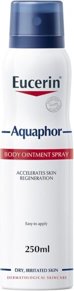 اسپری پماد بدن Eucerin Aquaphor برای پوست های خیلی خشک و تحریک شده بدن 250 میلی لیتر