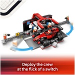 LEGO City F1 Pit Stop & Pit Crew with Ferrari Car Toy - ست فرمول 1 شامل. یک مینی فیگور راننده، 4 مکانیک، لاستیک یدکی و تفنگ چرخ - اسباب بازی های ساختمانی برای پسران و دختران 6 سال به بالا - 60443 - Image 3