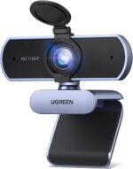 وب کم UGREEN 1080P با میکروفون دوربین USB HD، دوربین استریم 1080P/30fps 720P/60fps، با تصحیح نور خودکار، میکروفون کاهش نویز دوگانه، برای Skype/Facebook/Youtube، Laptop/Desktop، Gray