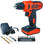 درایور شارژی Black & Decker 12V 1.5Ah 900 RPM با 13 تکه بیت در کیت باکس برای سوراخ کاری و بست، نارنجی/مشکی، LD12SP-B5، 2 سال گارانتی - Image 3