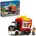 LEGO City Fries Food Truck Toy - کیت مدل وسیله نقلیه با فروشگاه قابل جابجایی، 2 مینی فیگور و لوازم جانبی غذای Play - ایده هدیه تولد برای پسران 5 سال به بالا - 60488