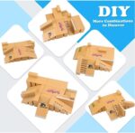 AM ANNA Fingerboard Skatepark با 3 اسکیت بورد انگشتی، رمپ های قابل سفارشی سازی و ساختن Fingerboard با قطعات 8 عددی، کیت Mini Finger Skate Park for Kids for Finger Board Training - Image 4