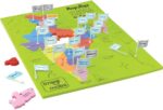 Imagimake: Mapology India با پایتخت ایالت - آموزش ایالات هند به همراه سرمایه - پازل سرگرم کننده اره منبت کاری اره مویی - اسباب بازی آموزشی برای کودکان بالای 5 سال - Image 3