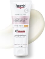 کرم دست Eucerin Even Pigment Perfector با تیامیدول و اسید هیالورونیک، برای پوست یکنواخت و درخشان، ضد آفتاب UVA و UVB با SPF30، مرطوب کننده برای انواع پوست، 75 میلی لیتر
