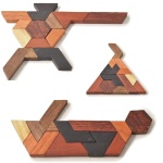 Mumoo Bear Hexagon Tangram پازل چوبی برای کودکان و بزرگسالان پازل های چالش برانگیز بازی فکری چوبی پازل برای بزرگسالان پازل بازی های خانوادگی پازل های قابل حمل بازی مغزی - Image 2
