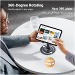 پایه تلفن UGREEN با چرخش 360 درجه و پایه فلزی قابل تنظیم ارتفاع برای پایه آیفون تاشو روی میز سازگار با دستگاه های تا 9.7 اینچ مناسب برای iPhone 17 Pro Max Galaxy S25 Ultra S24 Black - Image 2