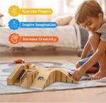 AM ANNA Fingerboard Skatepark با 3 اسکیت بورد انگشتی، رمپ های قابل سفارشی سازی و ساختن Fingerboard با قطعات 8 عددی، کیت Mini Finger Skate Park for Kids for Finger Board Training - Image 3