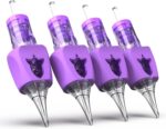 سوزن کرم‌چاله تاتو 20 عدد سوزن کارتریج تاتو 5RL سوزن کارتریج دور آستر یکبار مصرف Finger Ledge Cartridges Compatible with Tattoo Gun Machine Tattoo Supplies 1205RL