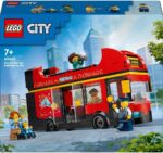اسباب بازی اتوبوس گشت و گذار دو طبقه قرمز LEGO City، وسیله نقلیه قرمز برای پسران و دختران 7 ساله، مجموعه خلاقانه با 5 مینی فیگور شامل یک نوزاد و کالسکه، ایده هدیه تولد 60407 - Image 2