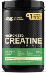 پودر کراتین مونوهیدرات میکرونیزه Optimum Nutrition (ON) برای حمایت از عضله سازی - بدون طعم، 600 گرم، 120 وعده