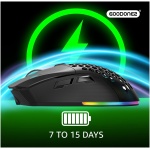 ماوس بی سیم G28 حالت دوگانه، موس کامپیوتر 2.4G + BT5.1 USB با قابلیت تنظیم 6 سطح 4800 DPI، 12 ماه گارانتی، دستگیره های ارگونومیک، 6 دکمه قابل حمل برای رایانه شخصی، کروم بوک، مک (مشکی، بی سیم) - Image 4