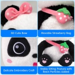 BabyBus Push Toy-8.7 - Panda Miumiu حیوان پر شده با دست های مغناطیسی، قابل شستشو در حالت نشسته. انتخاب هدیه دوست داشتنی برای پسران و دختران 0-6 ساله، هدیه - Image 4